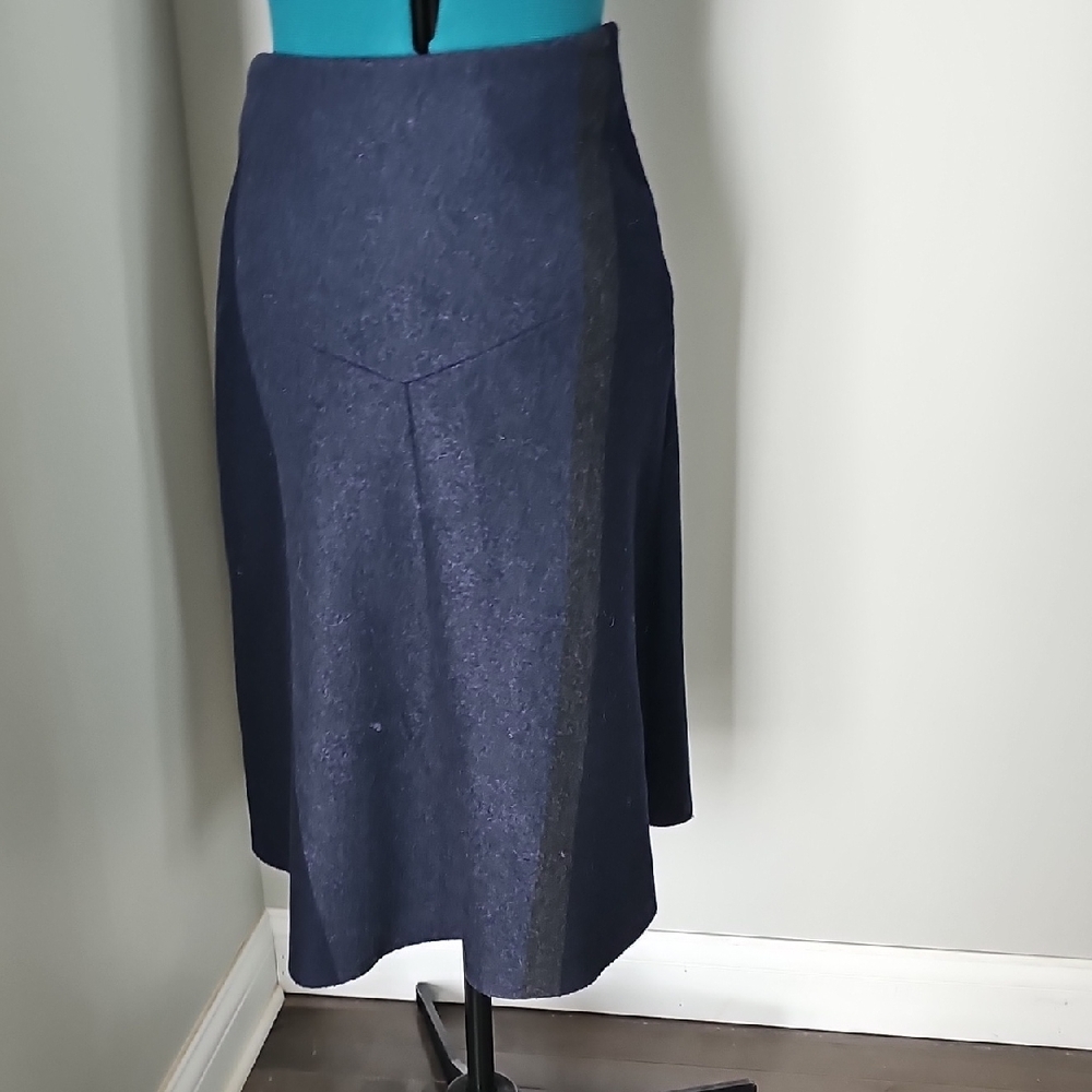 Derek Lam Blue Asymmetrical A-line Midi Skirt